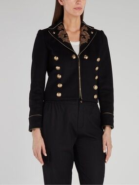 Roberto Cavalli embroidered wool and cashmere jacket